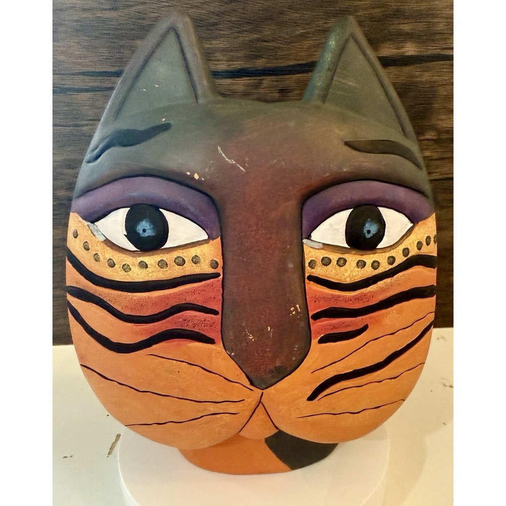 Penco Industries Vintage Tribal Cat Vase.‎